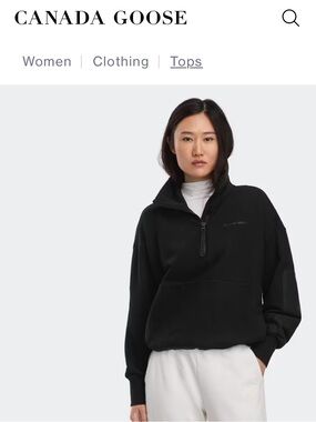 Canada goose Quincy pullover SMALL black Canada Goose half zip sweatshirt